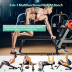 JX FITNESS Adjustable Weight Bench Home Gym Weight Lifting & Sit Up