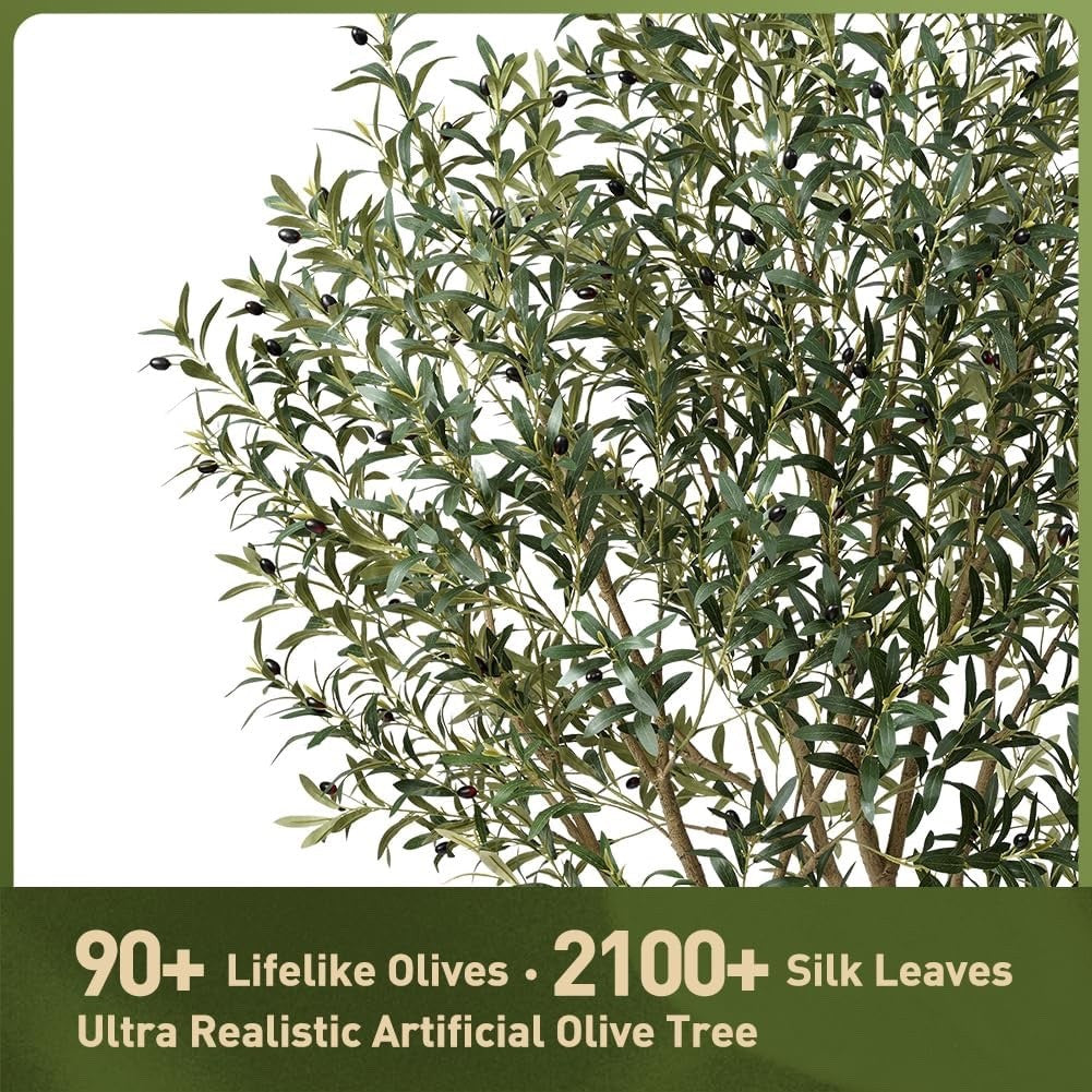VeriNatural 240cm Artificial Olive Tree Large Faux Plant Indoor Outdoor