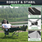 #WEJOY Folding Camping Chairs Reclining Adjustable with Detachable Footrest
