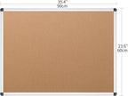 Cork Notice Board 90x60cm Silver Aluminium Frame Wall Bulletin Board