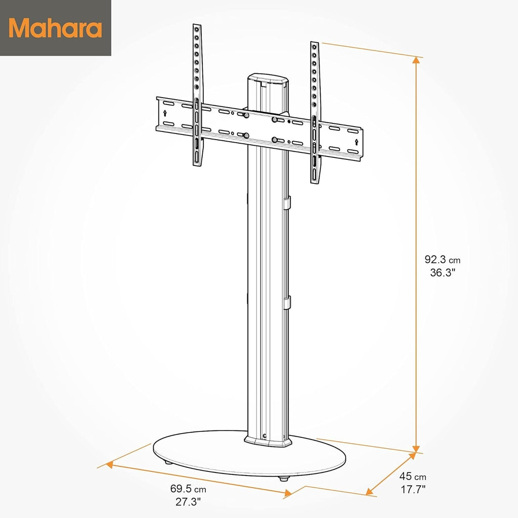 MAHARA Swivel Column TV Stand - for 32 to 55 inch TVs-Universal freestanding sil