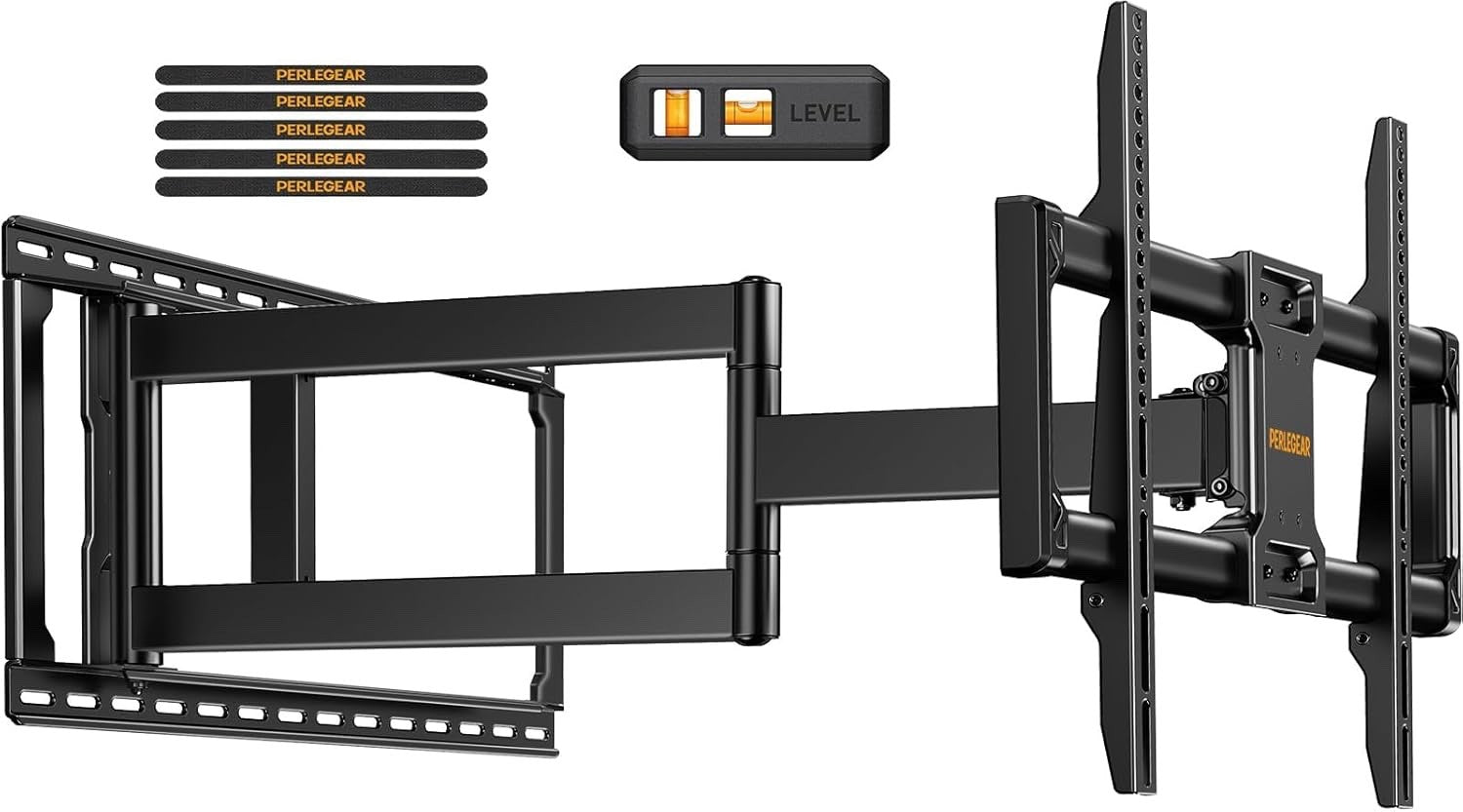TV Wall Bracket Mount 42-97 Inch Long Arm Full Motion Swivel Tilt 68kg Black