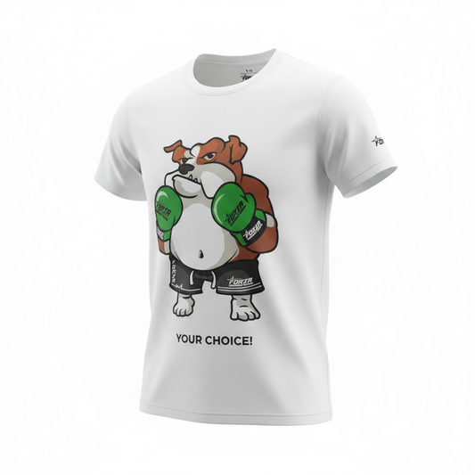 Kids Bulldog T Shirt Forza White 9-10 Years Boxing Cartoon Short Sleeve Tee