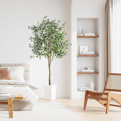 6FT Artificial Olive Tree 180cm Faux Plant Indoor Decor Realistic Leaves Pot