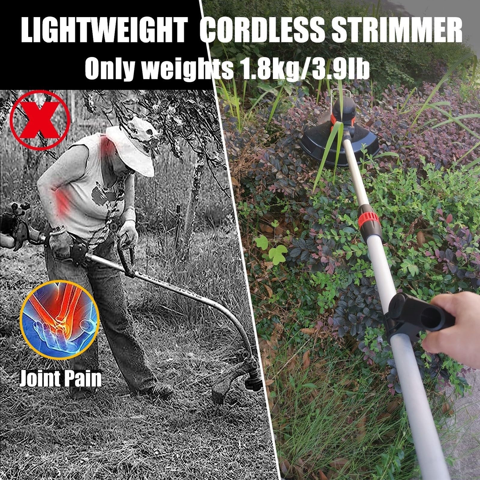 Cordless Grass Trimmer Wire Cutter Metal Blades Garden Tool