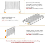 Tall White MDF Radiator Cover 100cm Internal Height Slatted Cabinet Shelf