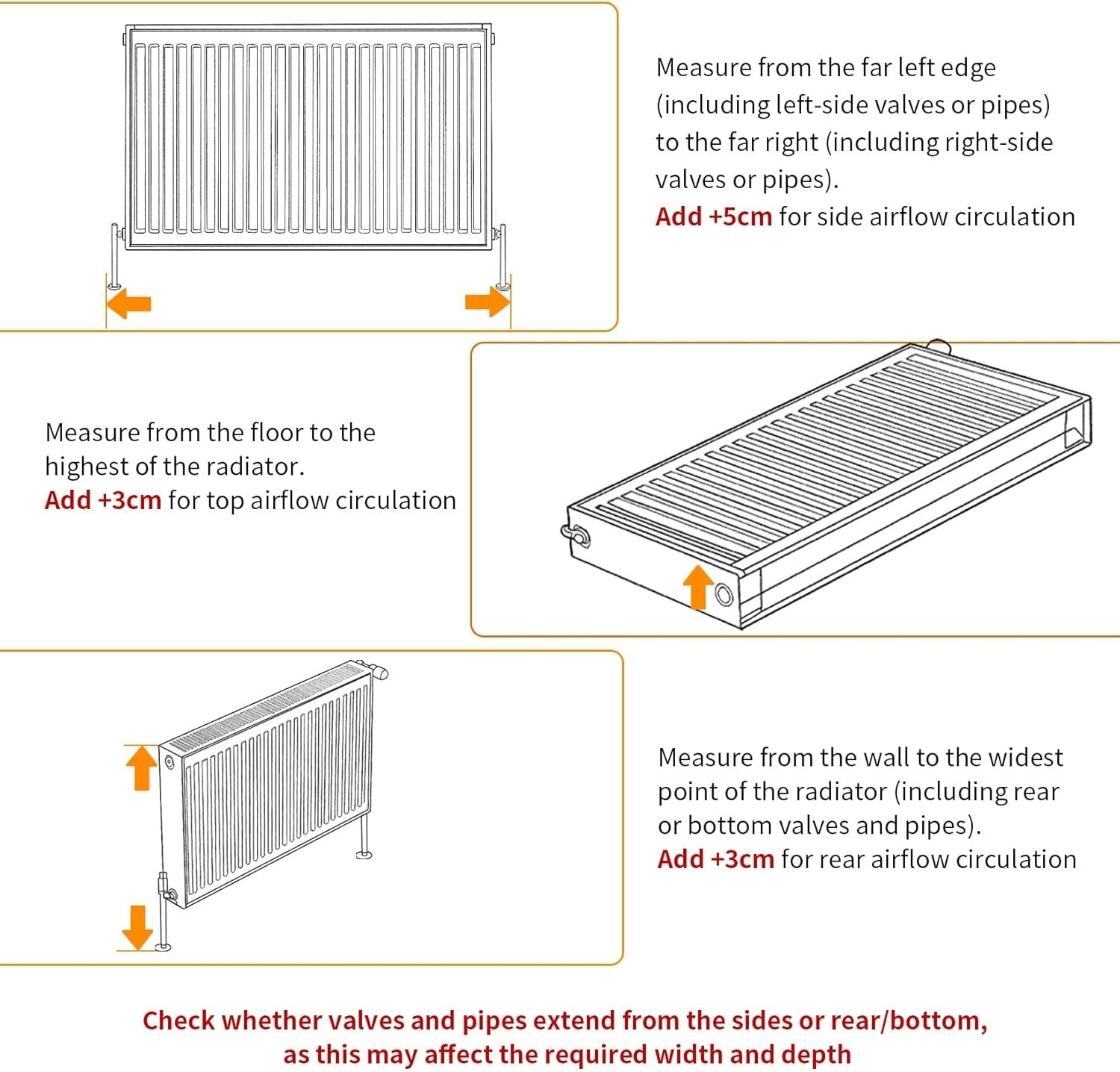 Tall White MDF Radiator Cover 100cm Internal Height Slatted Cabinet Shelf