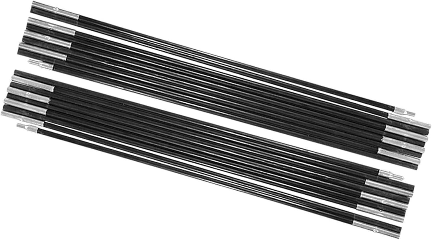 Ejoyous Fiberglass Tent Poles 4.9M 9 Sections Awning Support Rods Camping Tarp