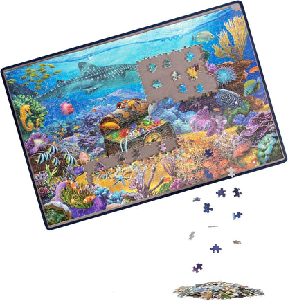Becko US Jigsaw Puzzle Board Mat 1000 Piece Portable Non Slip Grey Storage Large