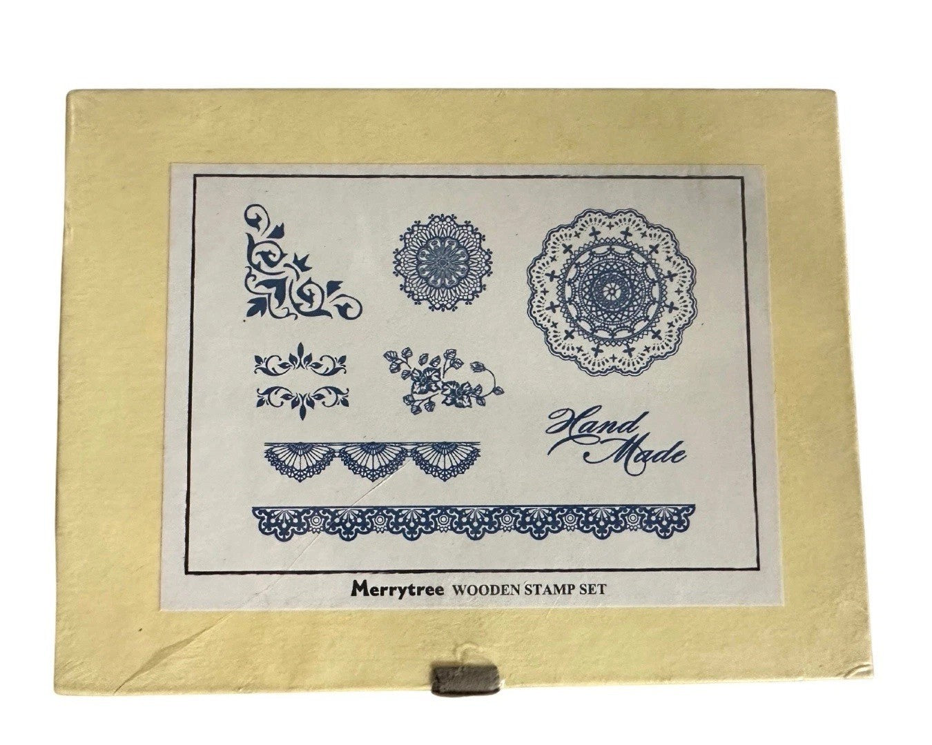 MerryTree x2 4pcs Wooden Rubber Stamp Set