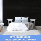 Black Frosted Contact Paper Self Adhesive Peel Stick Vinyl 119x100cm