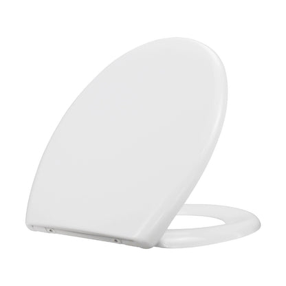 Oval Toilet Seat Duroplast Soft Close White Quick Release Easy Clean 44.5x37.5cm