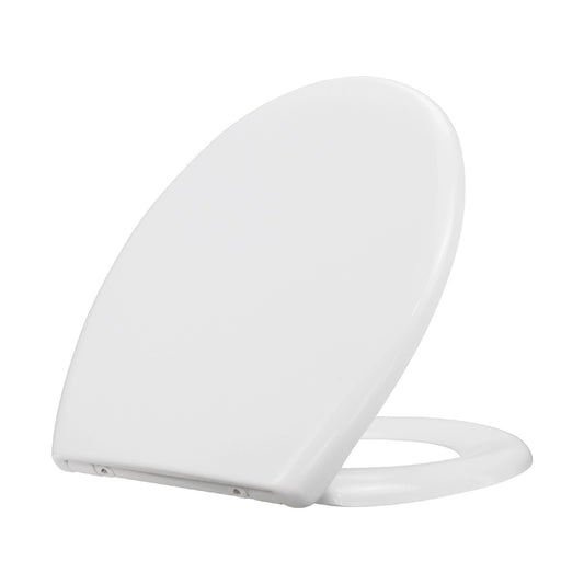 Oval Toilet Seat Duroplast Soft Close White Quick Release Easy Clean 44.5x37.5cm