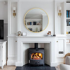 Round Gold Wall Mirror 80cm Hanging Vanity Bathroom Bedroom Decor