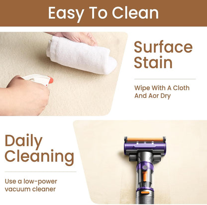 Large Faux Rabbit Fur Area Rug 200x300cm Beige Anti Slip Soft Carpet Living Room