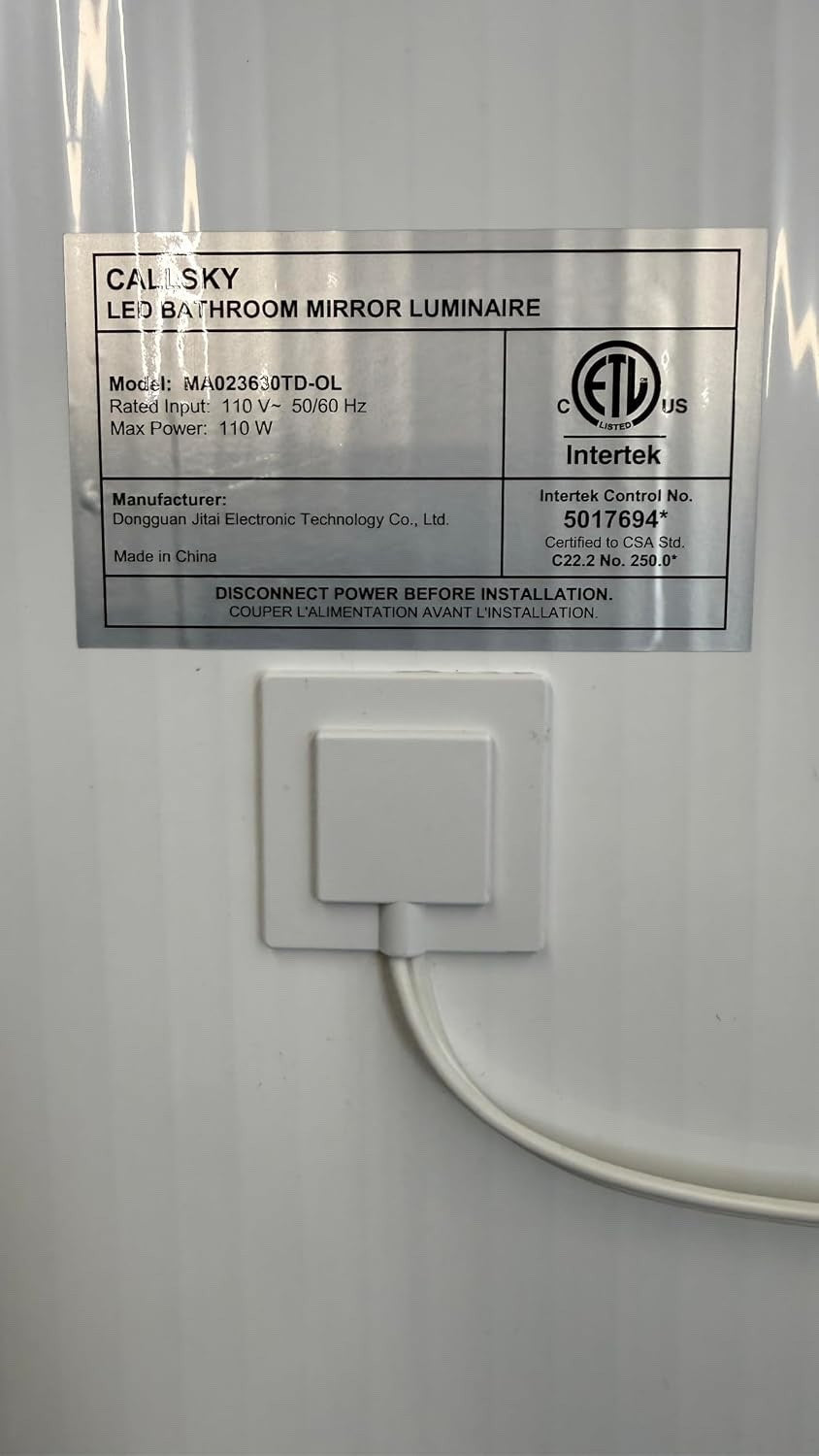 Bathroom Mirror LED 24x32in Front Backlit Anti-Fog Dimmable 3 Color Temperature