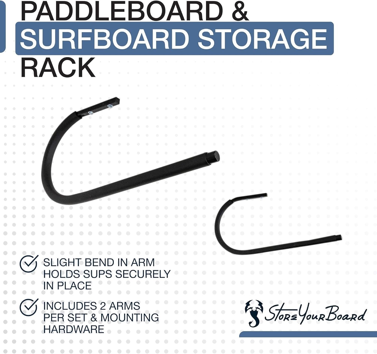 StoreYourBoard SUP & Surfboard Rack Ceiling/Wall Mount Heavy Duty 50lbs