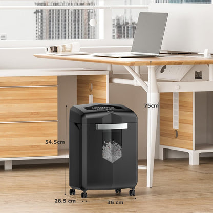 Paper Shredder Heavy Duty 18 Sheet Cross Cut Office Credit Card 23L Bin Black
