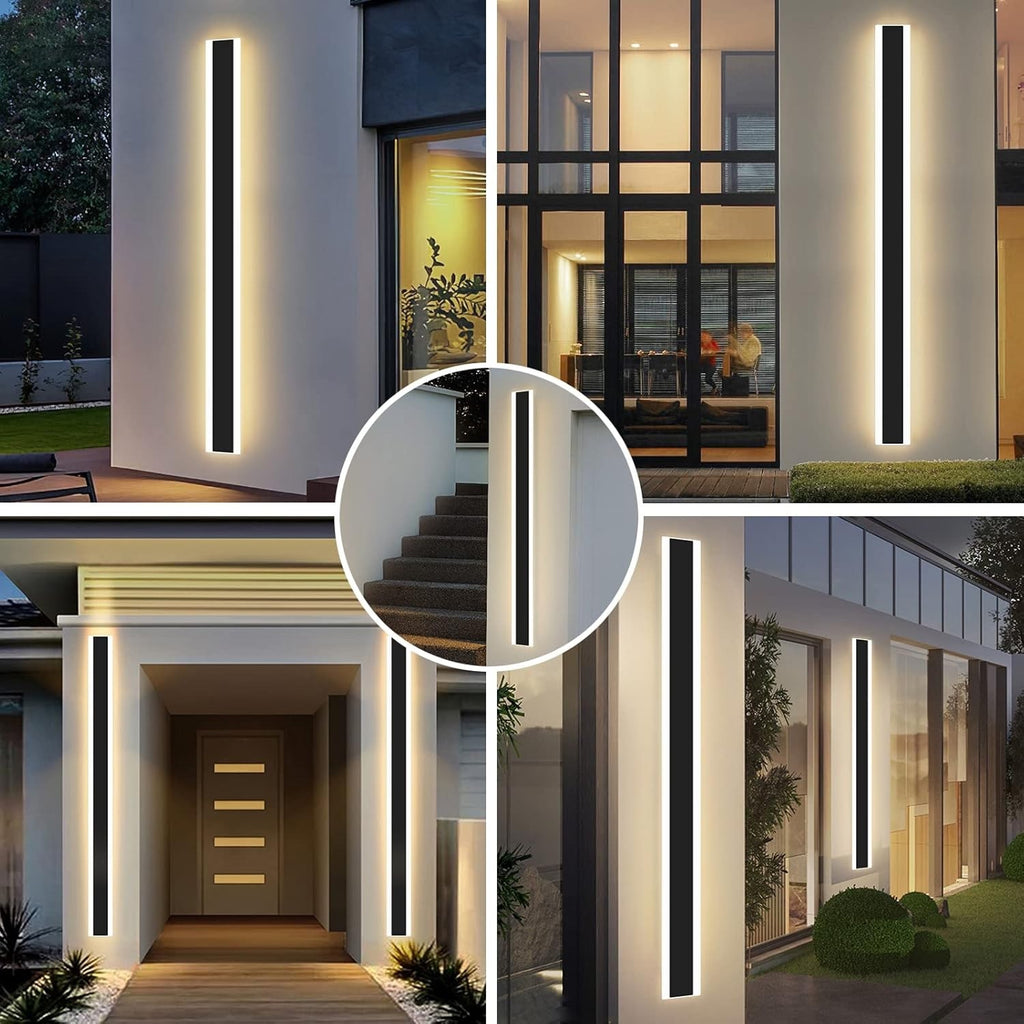 100cm LED Outdoor Wall Light 35W 3000K Warm White IP65 Waterproof Modern