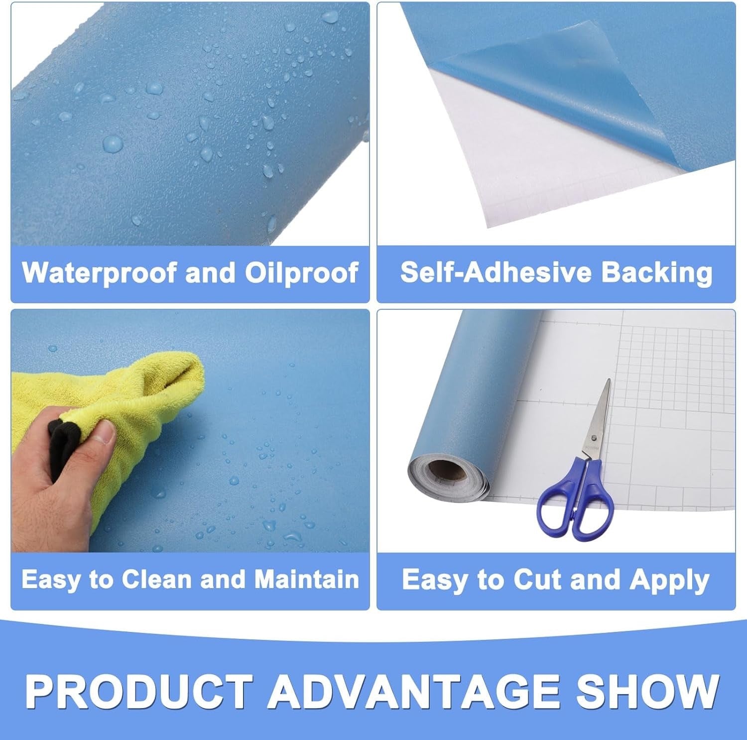 Black Frosted Contact Paper Self Adhesive Peel Stick Vinyl 119x100cm