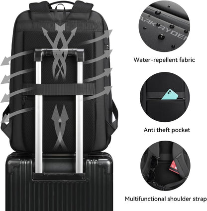 Laptop Backpack Travel Rucksack 15.6" Expandable 25L-35L USB-C Water Resistant
