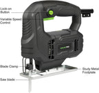 400W Electric Jigsaw Variable Speed 3000SPM 45° Bevel Cutting Power Tool