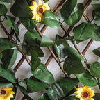 2PCS Artificial Leaf Fence Expandable Garden Privacy Screen Trellis Panel