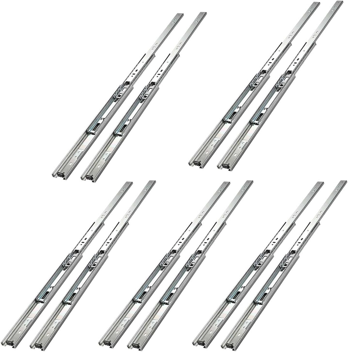 400mm Heavy Duty Drawer Runners Full Extension Ball Bearing 5 Pairs