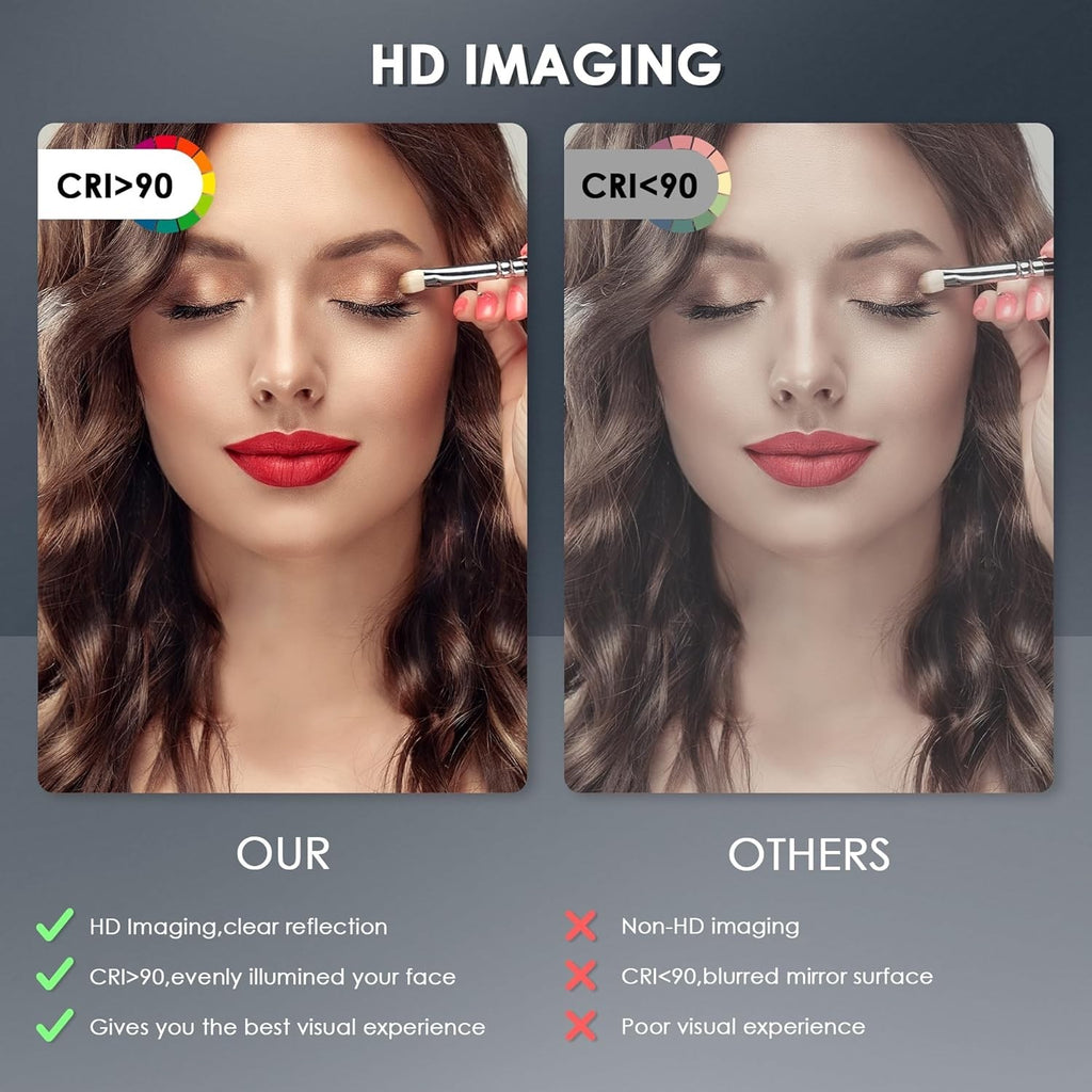 ELEGANT LED Bathroom Mirror 500x700mm Shaver Socket Demister Touch