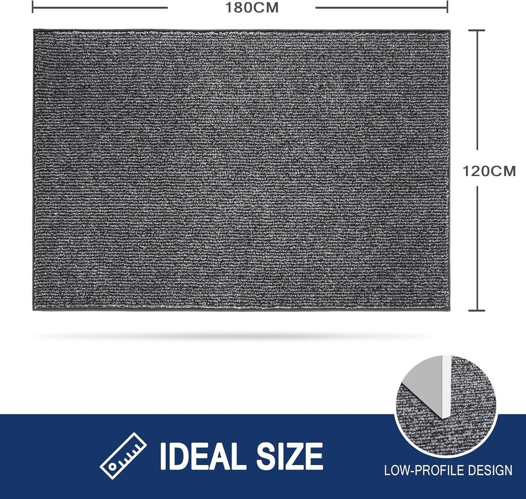 FCSDETAIL Dirt Trapper Indoor Door Mat 120x180 cm Machine Washable Entrance Rug