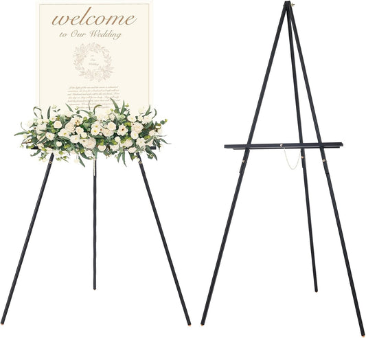 Wooden Easel Stand Tripod Display Sign Holder Wedding Poster Board Black