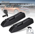 Universal Car Seat Armrest Adjustable 0-120° Left Right Black Interior