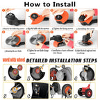 24V Cordless Strimmer Grass Trimmer Metal Blade with 3 Blades Fast Charger