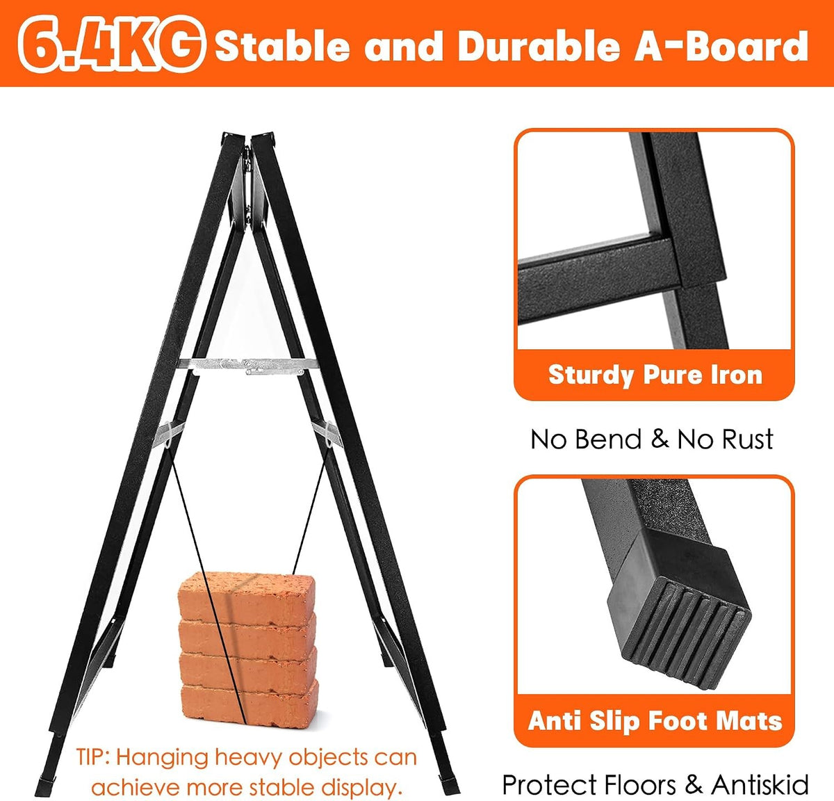 A1 Pavement Sign A Board Double Sided Poster Holder Outdoor Advertising Display