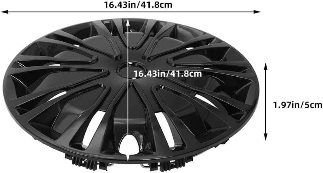 Car Wheel Trim Hubcap 15 Inch Black Universal Plastic Hub Cap Cover Spoke Clip