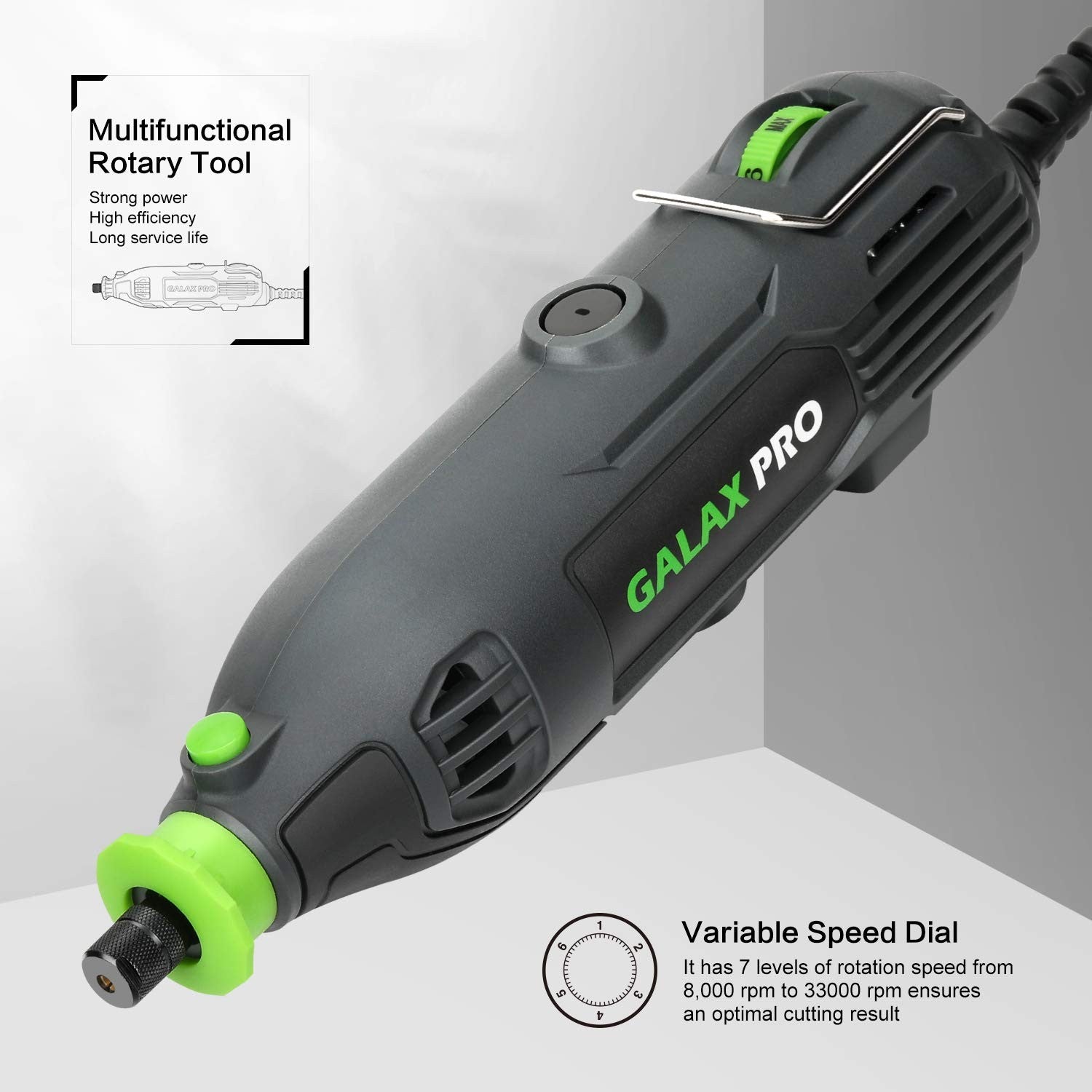 GALAX PRO Rotary Tool Kit 135W Variable Speed Control 8000-35000 RPM