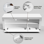 1200mm LED TV Stand White Gloss Cabinet Unit for 32-50 Inch TV Storage