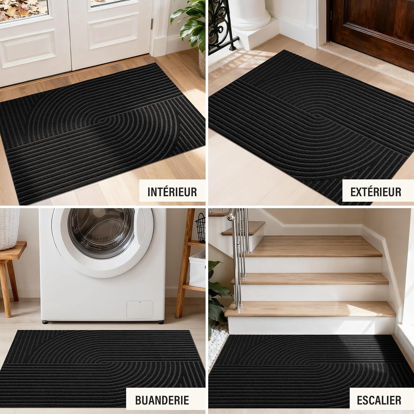 Indoor Doormat Non Slip Dust Catcher Floor Mat Entrance Rug Washable 90x150 cm