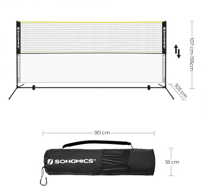 Badminton Volleyball Net Portable Adjustable Height Garden Beach Tennis Set