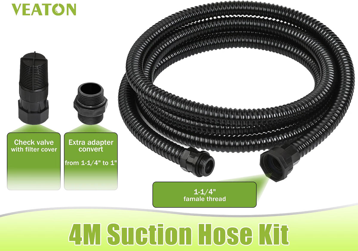 Garden Booster Water Pump 800W 3200L/H 44m Lift 4m Suction Hose Sprinkler Kit