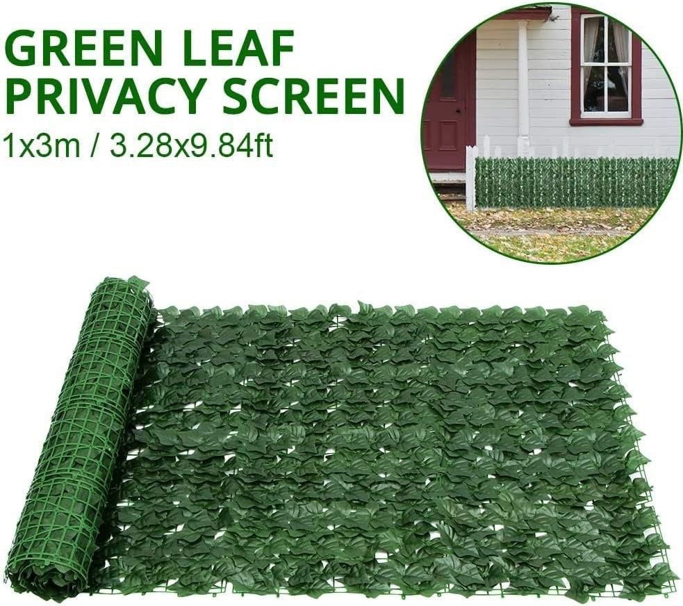 Artificial Ivy Hedge Roll 1x3m Garden Fence Screen Privacy UV Resistant Panel
