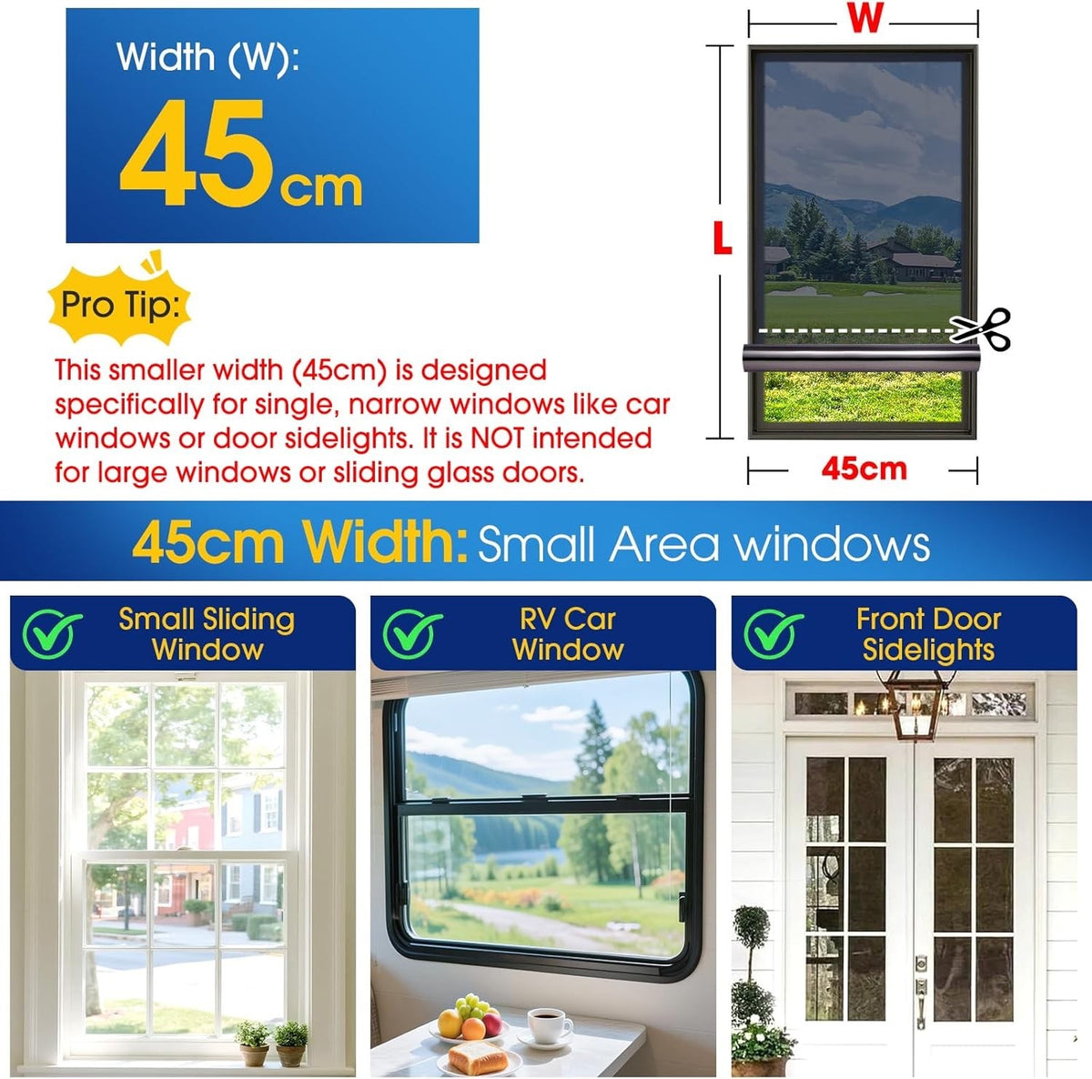 One Way Mirror Film Window Privacy UV Heat Reflective Tint Black 90x1000cm