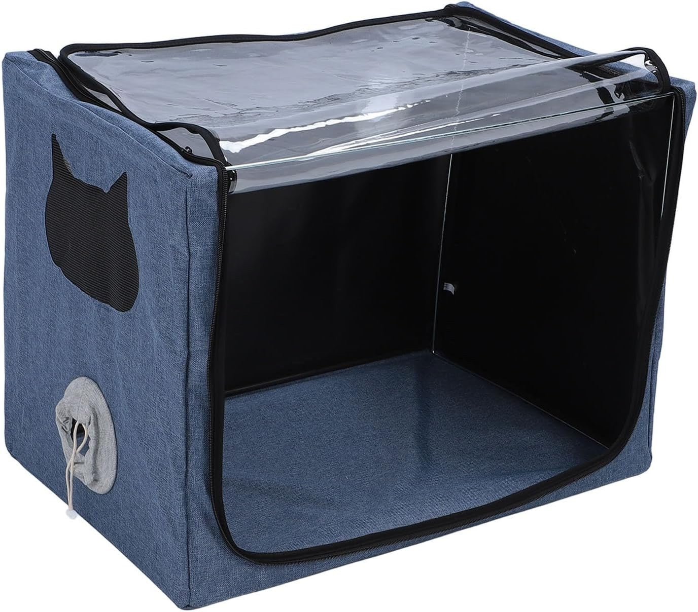 Pet Nebulizer Box Oxygen Chamber Cat Dog Portable Foldable Clear Vet Cage