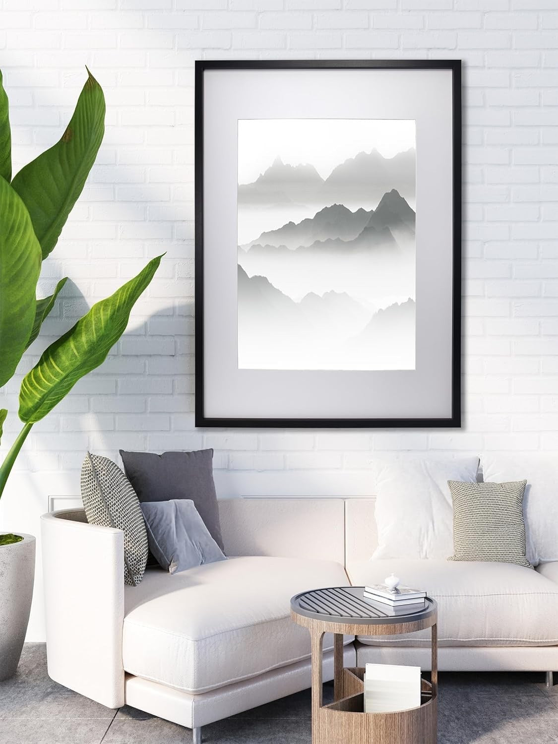 Black A1 Picture Frame Set of 3 with Mount for A2 Poster Gallery Photo Frames