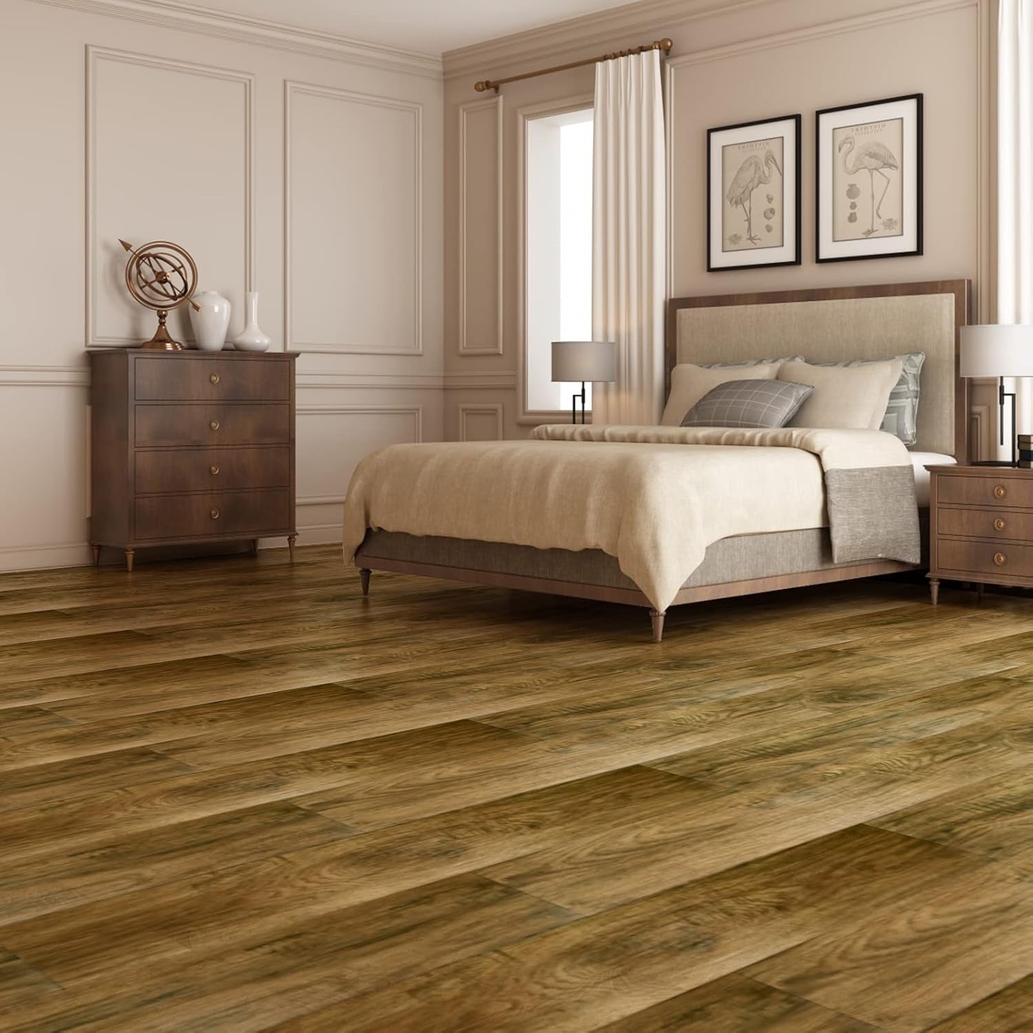 Floor Tiles Vinyl Peel Stick 36 Pack Wood Effect Waterproof Self Adhesive Planks