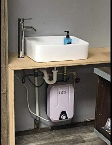 Electric Water Heater Boiler 8L Mini Tank 120V 1500W Under Sink Kitchen RV White