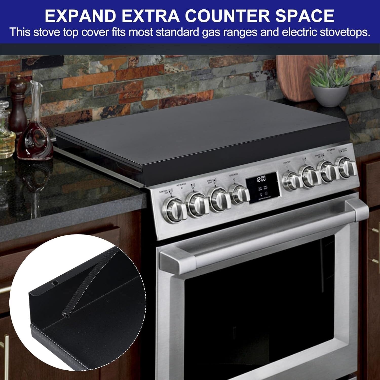 sourcing map Stainless Steel Stove Top Cover, Large Gas Stove Protective Cover