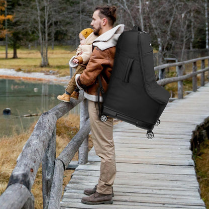 Car Seat Travel Bag Wheels Airplane Backpack 900D Hard Base 4 Spinner Black 72cm