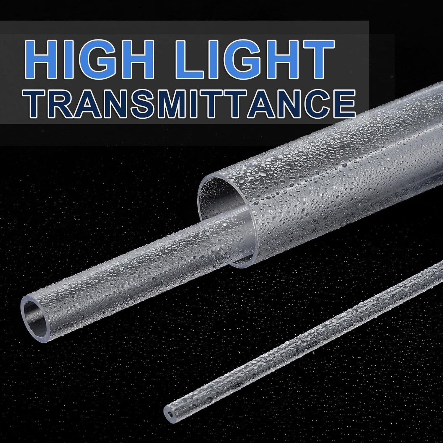 10x Clear Polycarbonate Tube 18mm ID 19mm OD 0.5m Rigid Pipe Aquarium