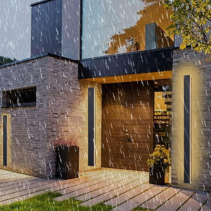 LED Wall Light Outdoor Black 125cm 45W IP65 Waterproof 3000K Warm Aluminium Lamp